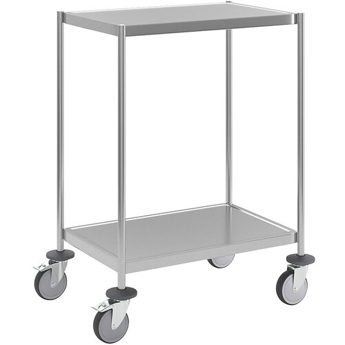 Kongamek Zvarjen nivojski voziček iz nerjavnega jekla, DxŠxV 650 x 440 x 900 mm, 2 nivoja Cene