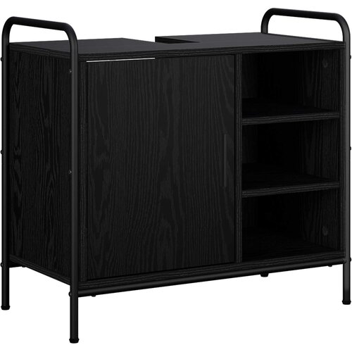  Set ormarića za kupaonicu 4 kom. Crni hrast 40 x 36 x 181 cm Slike