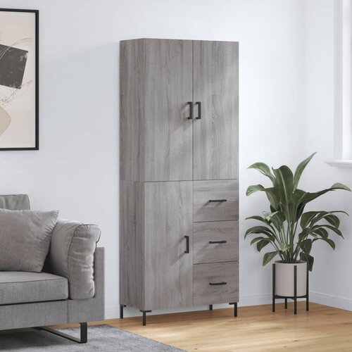 vidaXL Visoka komoda siva sonome 69 5x34x180 cm od konstruiranog drva Cijene