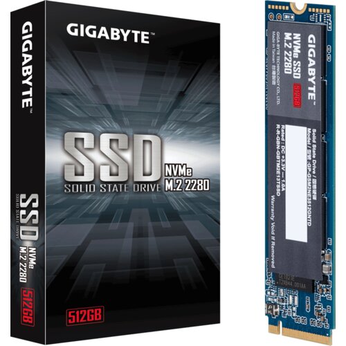 Gigabyte SSD 512GB NVMe M.2 2280, R/W:1900MHz/1200MHz PCI-e 3.0 Slike