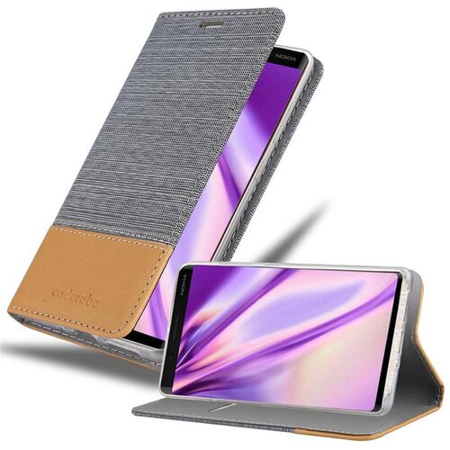  Ohišje, združljiv z Nokia v svetlo sivo rjavi barvi - zaščitni pokrov z magnetnim zapiranjem, stoječo funkcijo in režo za kartico, (20569766) Cene