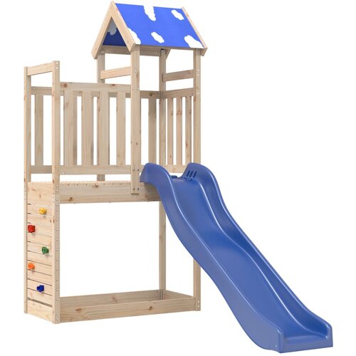 vidaXL Zunanje igralo trdna borovina Cene