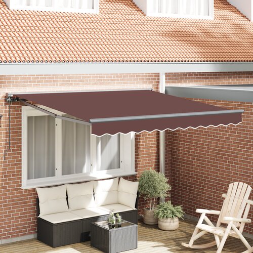 vidaXL Retraktilna tenda Rjava 350x250 cm Cene
