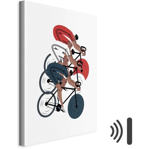  Slika - Cycling Race. Competitors on a Light Background - Illustration 60x90 Akustična Cene