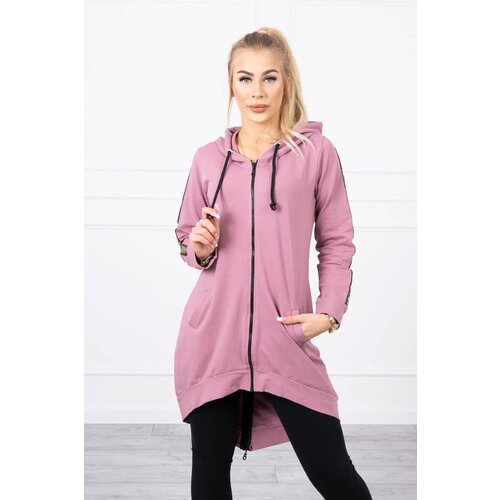 Kesi Sweatshirt with back zip dark pink Cene