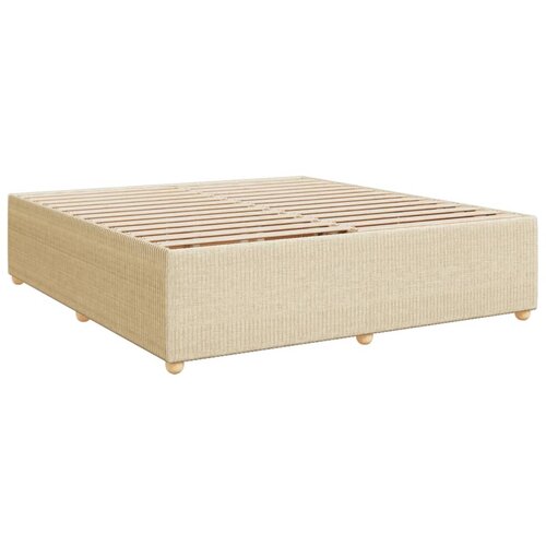 vidaXL Posteljni okvir krem 180x200 cm blago, (21304845) Cene