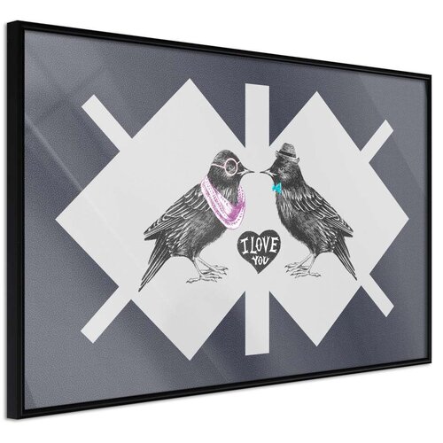  Poster - Bird Love 90x60 Slike