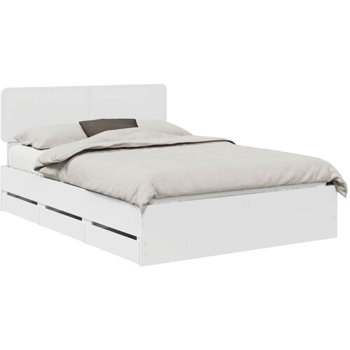 vidaXL konstrukcija postelje bela 160 x 200 cm inženirsko leseno, (5000113640) Cene