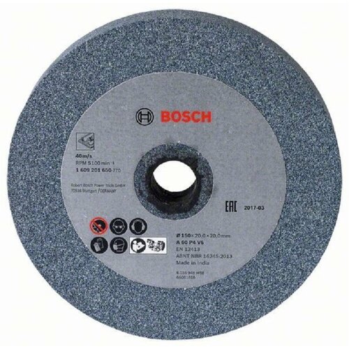 Bosch brusna ploča za dvostranu brusilicu 1609201650, 150 mm, 20 mm, 60 Slike