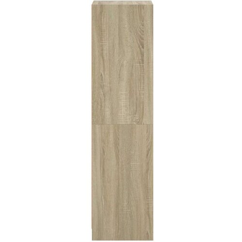 VidaXL Visoka komoda sa staklenim vratima boja hrasta 35 x 37 x 142 cm Slike