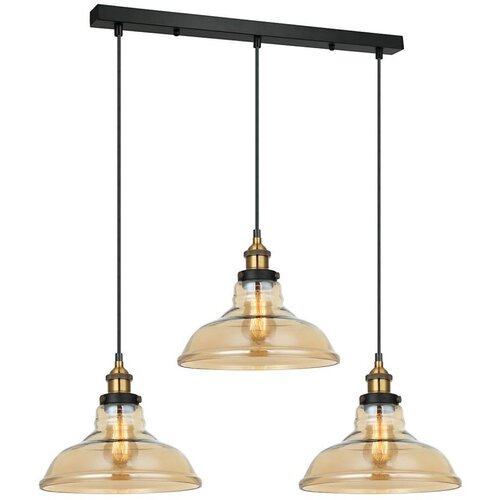  ITALUX MDM-2381/3 GD+AMB - Luster na sajli HUBERT 3xE27/40W/230V Cene