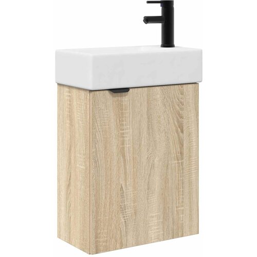 vidaXL Kopalniška omarica s tapo Sonoma hrast 45,5 x 22,5 x 84 cm, (5000245146) Cene