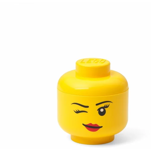 Lego Žuta kutija za pohranu u obliku glave Whinky, 10.5 x 10.6 x 12 cm