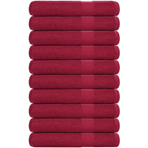 VidaXL Brisače 10 kos bordo 100x200 cm 360 g/m&amp;sup2; 100% bombaž, (21822850) Slike