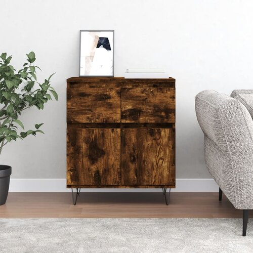 vidaXL Komoda boja dimljenog hrasta 60 x 35 x 70 cm konstruirano drvo Cijene