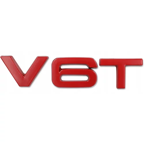Audi Samolepilni emblem V6T značka 8,6x1,9 cm Rdeča, (21215299)