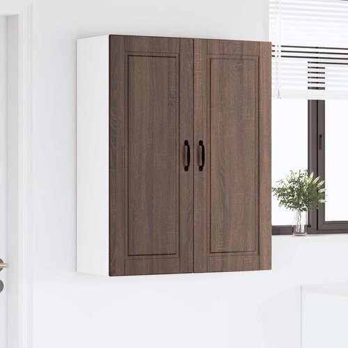  Ormar za Zid Smeđi hrast 80 x 31 x 100 cm Konstruirano drvo Slike