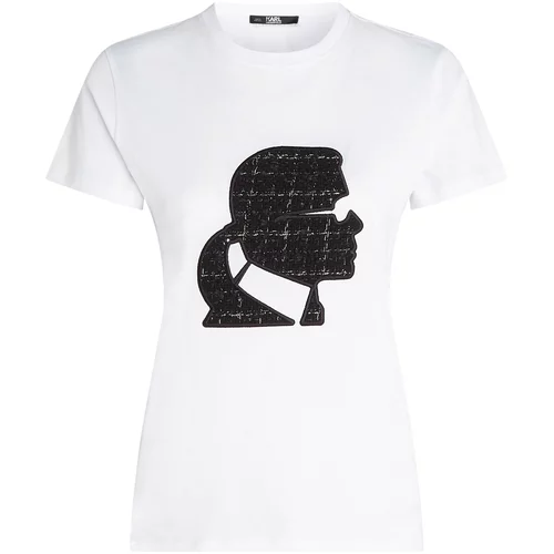 Karl Lagerfeld Majica ' Boucle Profile ' črna / bela