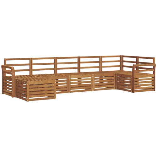  Set vanjskih sofa 7 kom. Prirodna 308 x 130,5 x 73 cm Slike