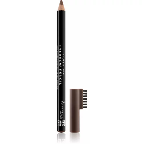 Rimmel London professional Eyebrow Pencil olovka za obrve s kistom 1,4 g nijansa 001 Dark Brown za žene