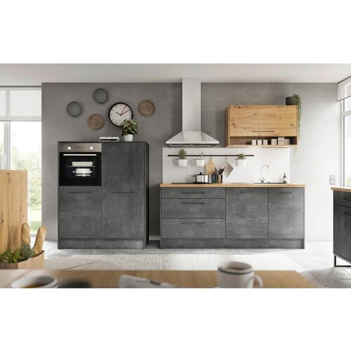 MID.YOU Kuhinjski Blok Brez Aparatov Toronto, Antracit, 203 + 123cm Slike