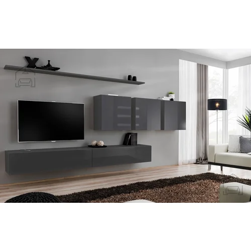 ASM Meble Dnevni TV regal Switch VII 340 cm - grafit