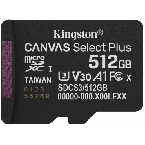  Canvas Select Plus microSD 512GB Class10 UHS-I U3 V30 A1 SD adapter SDCS3/512GB spominska kartica Slike