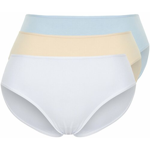 Trendyol Curve Light Blue-Salmon-White Packaged Panties Slike
