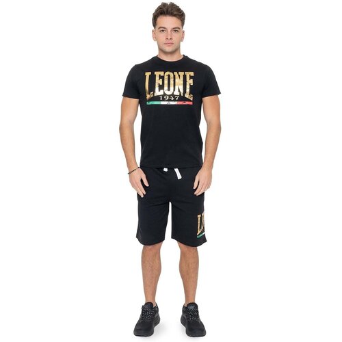 Leone 1947 Otro&scaron;ki kompleti Man Set T-Shirt + Bermuda Vintage Logo Črna Cene