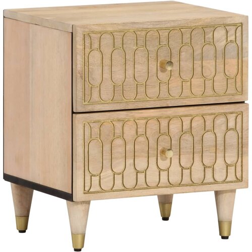 VidaXL Nočna omarica 2 kosa 40x33x46 cm trdna borovina Slike