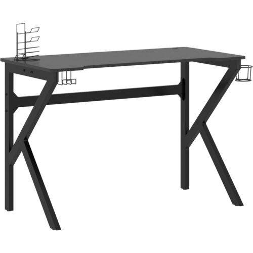 Maison Chic gaming miza - računalniška miza z nogami K-oblike črna 110x60x75 cm, (21784958) Cene