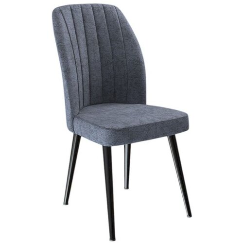Hanah home set trpezarijskih stolica Platinum 4 kom, dimno siva tkanina Jerry, crne metalne noge Cene