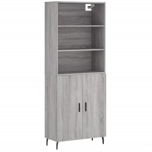  Visoka komoda siva sonome 69,5x34x180 cm od konstruiranog drva Slike