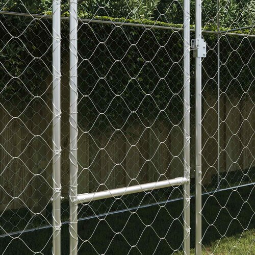  Kavez za psa s krovom Srebrno 800 x 200 x 256 cm Čelik i PE Slike