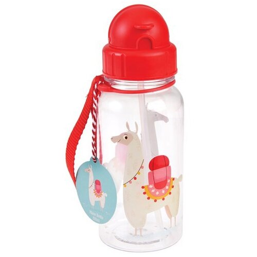 Rex International Kinder-Trinkflasche – Bunt, 500 Ml, Mit Strohhalm & Trageriemen, BPA-frei