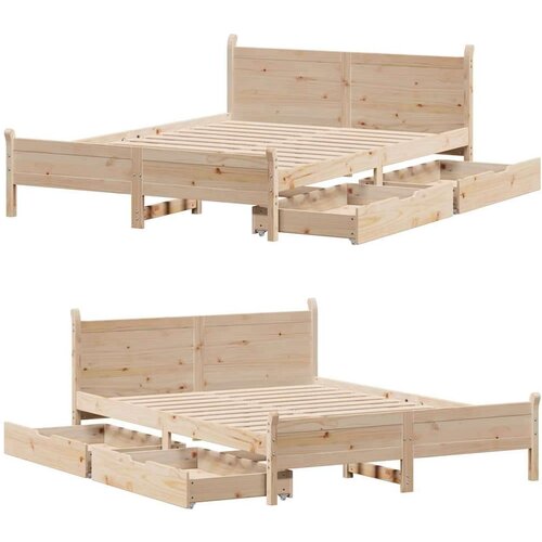 vidaXL Okvir kreveta bez madraca 120 x 190 cm od masivne borovine Cijene