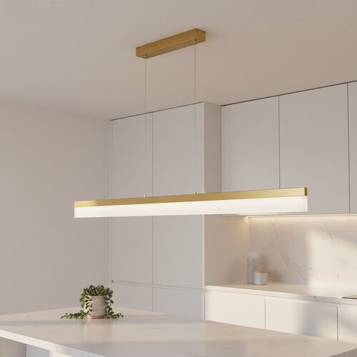 Toolight Viseća lampa LED APP1694-CP 120 cm Zlatna Bru&amp;scaron;ena Slike