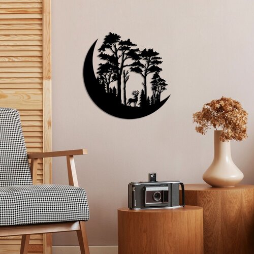 Wallity Zidna dekoracija The Wild Nature 1 - L, 70 x 70 cm, Crna Cene