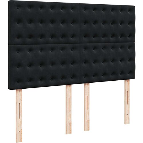 VidaXL otomanski krevet s madracima&amp;amp;led crni 140x190 cm bar&amp;scaron;unasti Slike