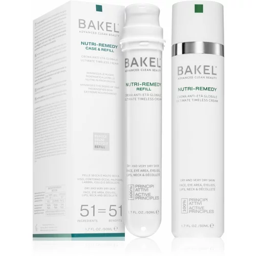 Bakel Nutri-Remedy Case & Refill krema za obraz proti gubam za zelo suho kožo + nadomestno polnilo 50 ml