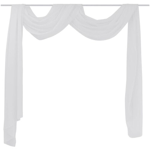 VidaXL Prosojna Zavesa 140 x 600 cm Bela Slike