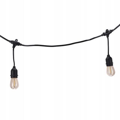  LED spolja&amp;scaron;nja dekorativna girlanda 20xE27/1W/230V 20,94 m IP44 crna Slike