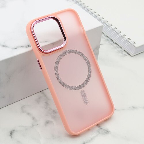 Maska shining magsafe za iphone 15 pro max/ roze Slike