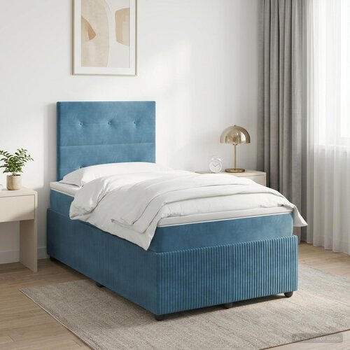  Boxspring krevet s madracem Plava 120 x 190 cm Bar&amp;scaron;un Slike