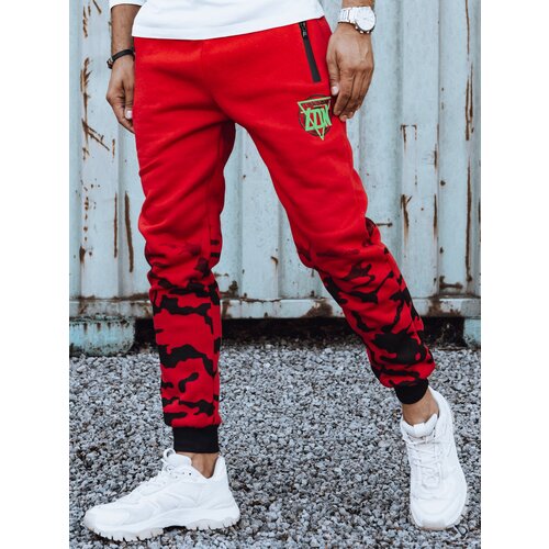 DStreet Men's sweatpants with red print Slike