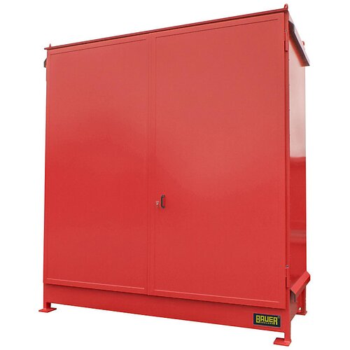 eurokraft pro Regalni kontejner za nevarne snovi, za št. cistern IBC KTC 4 x 1000 l, rdeča Cene