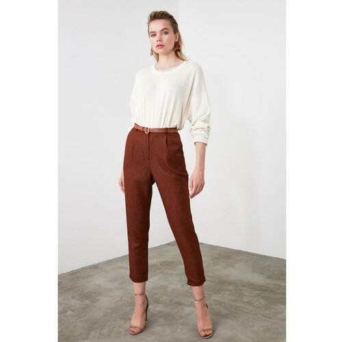 Trendyol Ženske pantalone Monochrome siva | braon | narandžasta | krem | tamnocrvena Slike