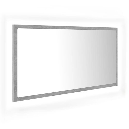  LED kupaonsko ogledalo siva boja betona 90x8,5x37 cm akrilno Slike