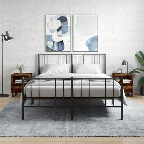 VidaXL Noćni ormarići 2 kom boja hrasta 40x35x50 cm konstruirano drvo Slike