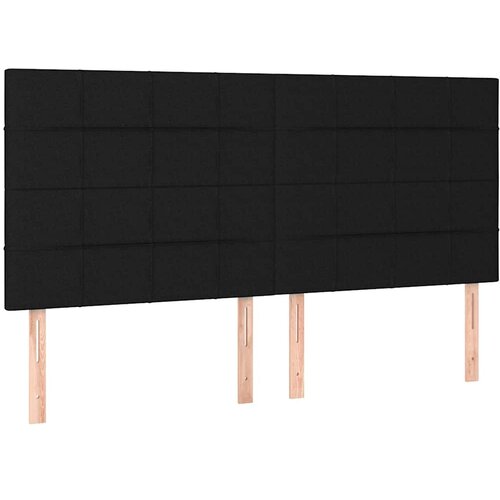  Krevet s oprugama i madracem crni 200x200 cm od tkanine Slike